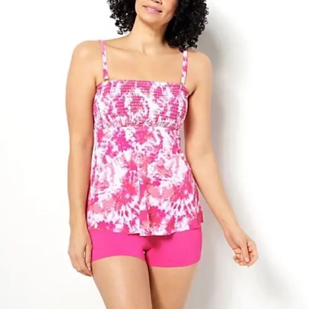Kim Gravel x Swimsuits For All Smocked Bandeau and Shorts Set